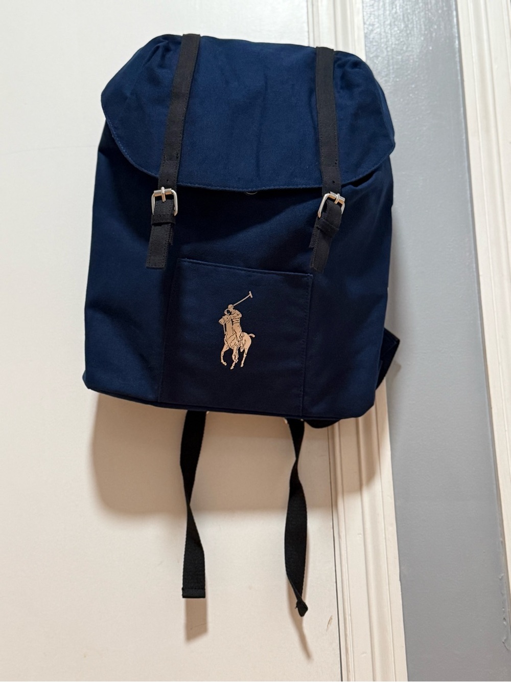 Navy Blue Ralph Lauren Fragrances Drawstring Backpack (NWOT) - Picture 3 of 13
